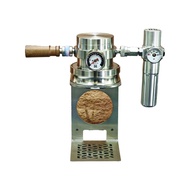 Espresso Machine Stainless Steel Portable Coffee Brewer Manual Milk Frother Suitable for Home & Offi