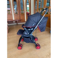 (2nd Hand) infantasy by combi Stroller Black-Red Beautiful Condition