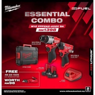 M12 FPP2a2-402X SA MILWAUKEE SUPER COMBO SET, LIMITED EDITION FREE DYNA CASE AND UTILITY KNIFE