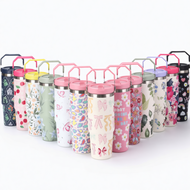 900ml Tumbler Thermos Bottle with Straw Aesthetic Tumbler Botol Air Tahan Sejuk Aquaflask Tumbler St