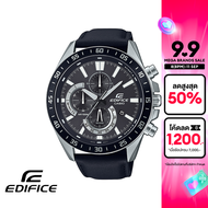 CASIO นาฬิกาข้อมือผู้ชาย EDIFICE รุ่น EFV-620L-1AVUDF สายหนัง สีดำ