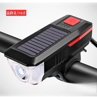 Solar Rechargeable mounn bike lights USB 120 dB high power horn 3 modes rechargeable mobile bike fro