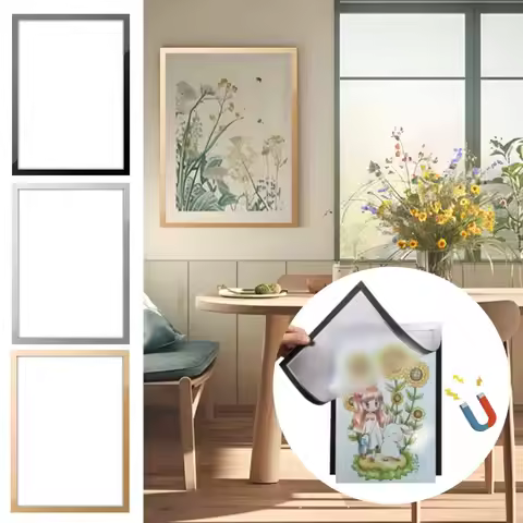 A3 A4 Magnetic Photo Frame Magnetic Display Board Self Adhesive Soft Picture Frames Document Canvas 