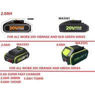 WORX WA3551.1 20V Lithium Battery WG169E WG329E WG549E WG629E.1 WA3551 WA779E.2 WG322E WG801E WG894E