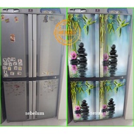 4 DOOR BAMBOO FLOWER REFRIGERATOR STICKER