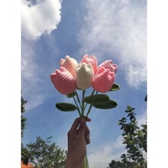 Tulip crochet flower Tulip crochet flower (per stem)
