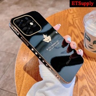 Phone Case Itel A70 S23 Plus S23 + Back Cover Soft Maple Leaf Electroplating Smooth Cover for Itel S