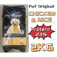 PWF ORIGINAL 2KG DOG FOOD ALL LIFE STAGES SUITABLE FOR ALL BREEDS CHICKEN AND RICE (MADE IN USA)
