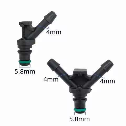 Black plastic 2-3 way fuel pipe quick connector mini small 2-way 3-way diesel return pipe connector 
