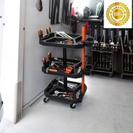 Rak Troli Service Bengkel/Perlengkapan Perkakas 3 Tingkat - Hitam ORIGINAL