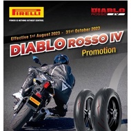 TYRE PIRELLI DIABLO ROSSO IV 120/70ZR-17 & 180/55ZR-17