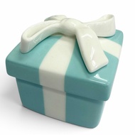 全新 □ TIFFANY&Co. 蒂芬妮 (Tiffany & Co.) 陶瓷藍色首飾盒/飾品盒/小物收納盒，淺藍色/白色，女士款，附包裝盒