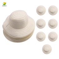 20 Pcs DIY Straw Hat Set Beach Summer Work Farmer Hats for Men Women Kids Cowboy Birthday Party Deco