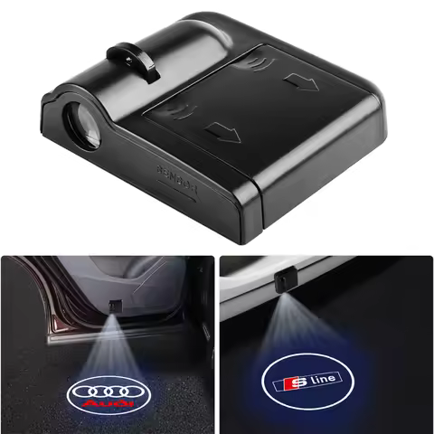 1/2pcs Wireless Car Door Magnetic Welcome Light For Audi Sline A1 A2 A3 A4 A4L A5 A6 A7 A8 A8L TT Q1