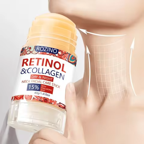 ROZINO Retinol Neck Cream Stick features a twist-up stick design, making it convenient to use and ea