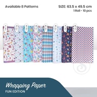 (10 sheets) Fun Motif Wrapping Paper size 63.5 x 49.5cm