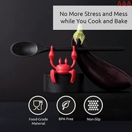 Red Crab Silicone Utensil Rest Cool Kitchen Gadget Keeps Countertops Clean for Kitchen Accessories