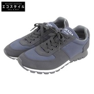 Prada Men's Re-Nylon Sneakers in Excellent Condition, Navy and Black, Size 8 1/2