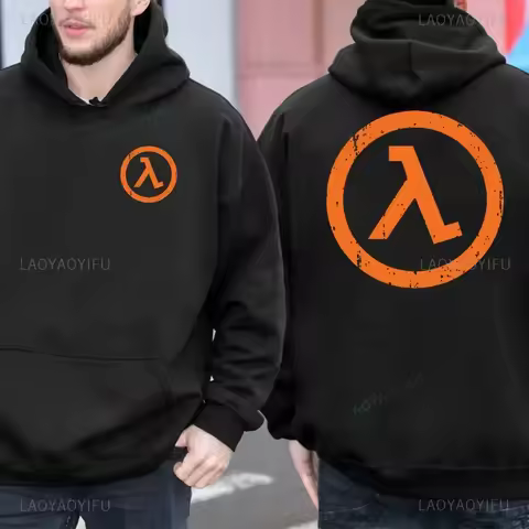 Classic 80's 90's Half-Life Games Retro Hoodie Clothing Half-Life Graphic Double-sided Print Gordon 