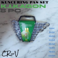 KUNCI RING PAS SET KI KAGON 8PC CHROME VANADIUM 2817