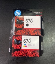 ตลับหมึก HP 678 สีดำ HP 678 สี ของเเท้100%แบบมีกล่อง เเละไม่มีกล่อง