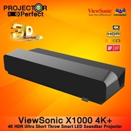 ViewSonic X1000-4K+ UHD 4K HDR Ultra Short Throw Smart LED Projector with Harman Kardon Soundbar and WiFi &amp; Bluetooth [ by Projector Perfect ]