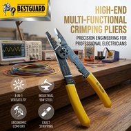 BESTGUARD 8 in 1 Wire Stripper Crimping Tool High Carbon Steel AWG 10-22 Electric Hand Tool