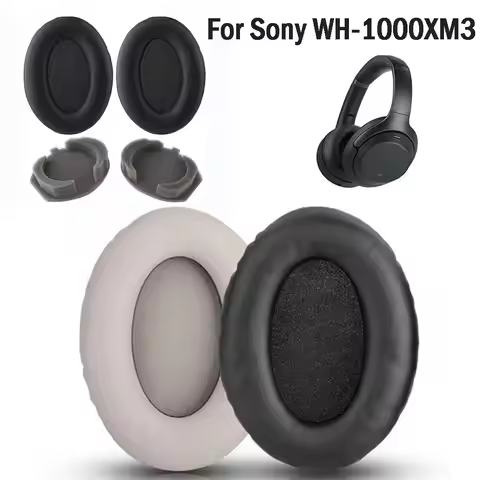 1Pair Replacement Earpads Foam Ear Pads for Sony WH-1000XM3 Headphones Earmuff WH1000XM3 WH 1000 XM3