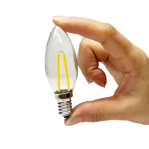 Energy-Saving Lamp E14 E12 2W LED Candle Lamp Machine Tool Bulb Range Hood C9 Crystal Lighting AC 11