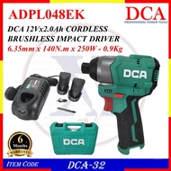 ADPL04-8 DCA 12Vx2.0Ah CORDLESS BRUSHLESS IMPACT DRIVER 6.35mm x 140N.m x 250W - 0.9Kg - DAJ-048