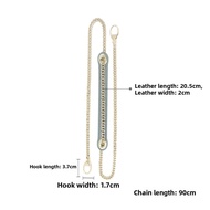 YUESIHUI | Replacement Chain Strap for Dior Lady Dior Bag Light Blue