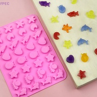 FPEC Marine Life Gummy Mold Silicone Chocolate Mold Party Baking Mold Fire Paint Wax Pellet Mold Epo