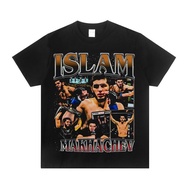 ⭐UFC Islam Makhachev Islam Makhachev American Loose Printed Trendy Pure Cotton Short-Sleeved T-Shirt
