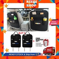 Poket Barang Simpan Susun Belakang Car Seat Back Multi-Pocket Storage Bag Organizer Holder Accessory Black Interior