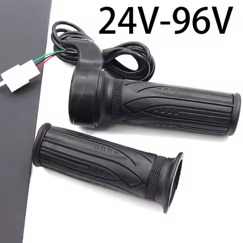 1 Pair Throttle 24V 36V 48V 60V 72V 84V 96V Accelerator Twist Gas Handle for Electric Bicycle/e-bike