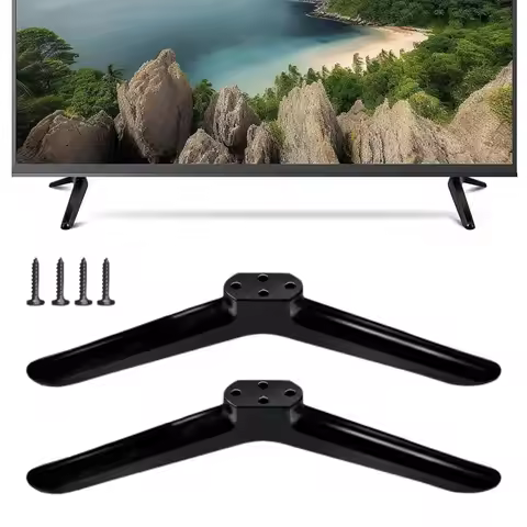 Universal TV Base Stand Legs With Screws Black TV Stand Base Mount TV Stand Leg Base Bracket Living 