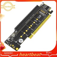 [Hot-Sale] Dual NVMe PCIe Adapter, PCIe 4.0 X16 to Dual NVMe & 1x More PCIe X16 (X8 Signal) Adapter 