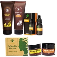 Bộ trắng da, sạch nám cao cấp Wonmom ( Sữa rửa mặt+ Scrub nghệ+ Kem nghệ tươi+ Serum vitamin C+ Mặt 