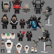 2024 New Style Handsome Toilet Minifigure Suspended Toilet Man TV Man Audio Man Compatible Lego Buil