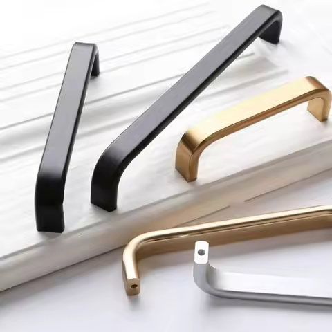 Kitchen Door Cabinet Straight Handle Pull Knobs Hardware Door Knobs and Handles Home Improvement Alu