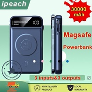 New Magnetic Wireless Powerbank Charging Mini PowerBank 30000mAh Large Capacity Ultra-thin Portable Large Capacity