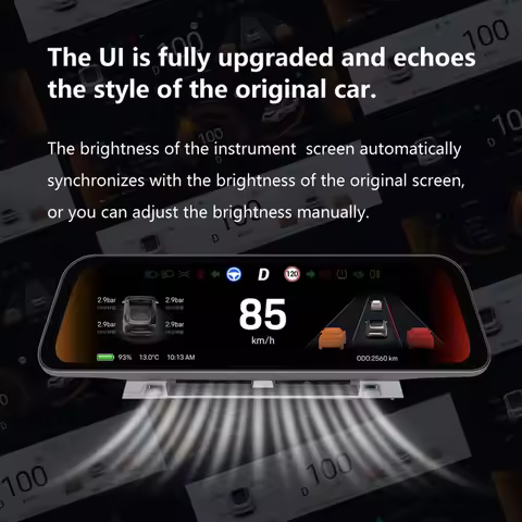 2026 Y 9.66'' Wireless CarPlay & Android Auto Dashboard For Tesla Model Y Juniper & Model 3 Highland