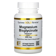 California Gold Nutrition, Magnesium Bisglycinate, Albion TRAACS, 200 mg, 60 Veggie Capsules (100 mg per Capsule)