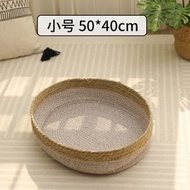 橢圓形藤編貓窩 夏季清涼貓窩 耐抓編織貓窩 寵物編織床