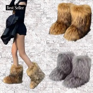 Women's thick fur shoes, warm and stylish boots high boots women winter boots women