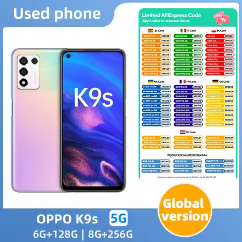Oppo K9S 5G Smart Phone CPU Snapdragon 778G 6.59 inch Screen 64.0MP 33W Charger Android 11.0 OTA 500