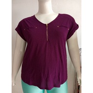 CASUAL ZIPPER BLOUSE BIG SIZE
