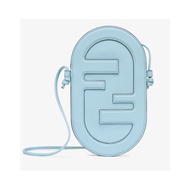 Hong Kong Straight Hair FENDI Ladies Blue Cowhide Crossbody Bag 7AS055 A5DY F1993