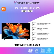 (West Malaysia) Xiaomi TV S Mini LED 55" | 65" | 75" 2026
