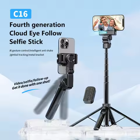 FANGTUOSI C16 2025 NEW Foldable Smartphone Handheld Gimbal Cellphone Video Record Vlog Stabilizer fo